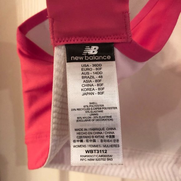 New Balance Comfy Conformer High-Impact Purple Sports Bra WBT3112 - Picture 9 of 10